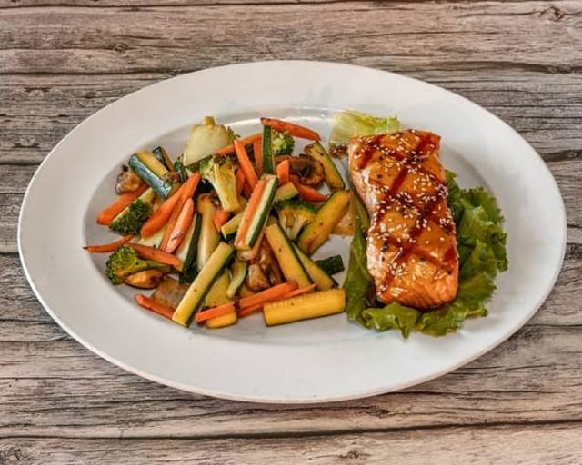 Grilled Salmon Teriyaki.