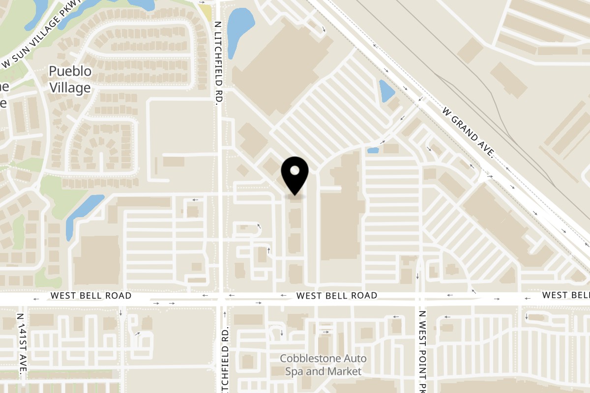 Map showing the location of Uni Sushi on 17191 N Litchfield Rd in Surprise
